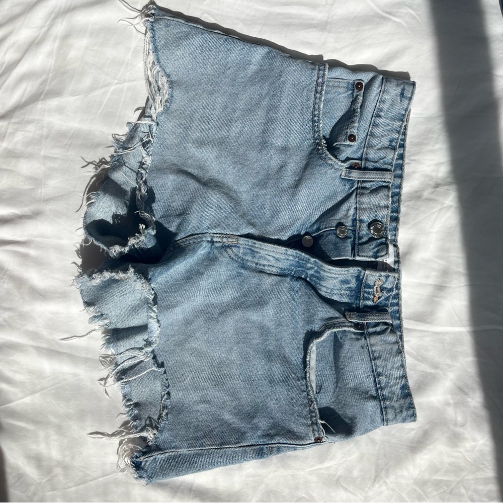Zara high waist cut off shorts